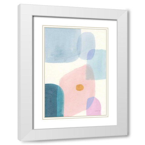 All Coming Together III White Modern Wood Framed Art Print with Double Matting by Nai, Danhui