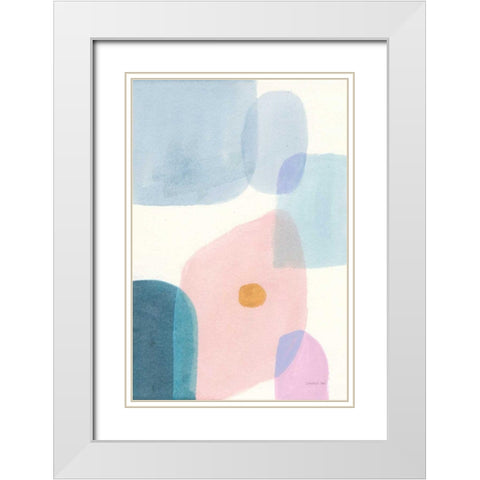 All Coming Together III White Modern Wood Framed Art Print with Double Matting by Nai, Danhui