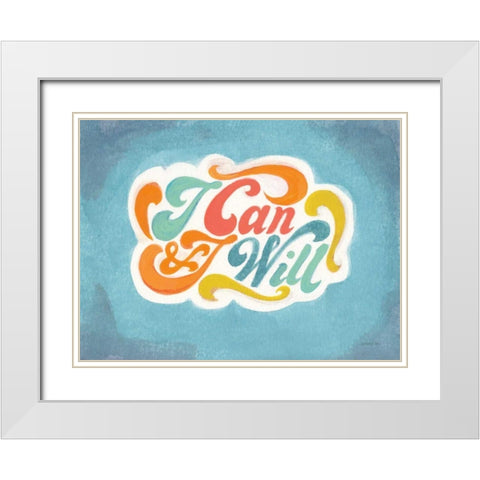 I Can and I Will White Modern Wood Framed Art Print with Double Matting by Nai, Danhui