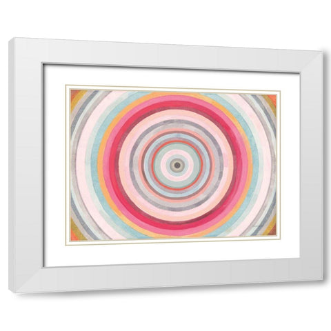 The Center of Things White Modern Wood Framed Art Print with Double Matting by Nai, Danhui