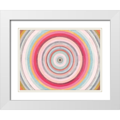 The Center of Things White Modern Wood Framed Art Print with Double Matting by Nai, Danhui