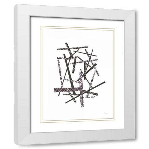 Pick Up Sticks II White Modern Wood Framed Art Print with Double Matting by Prahl, Courtney