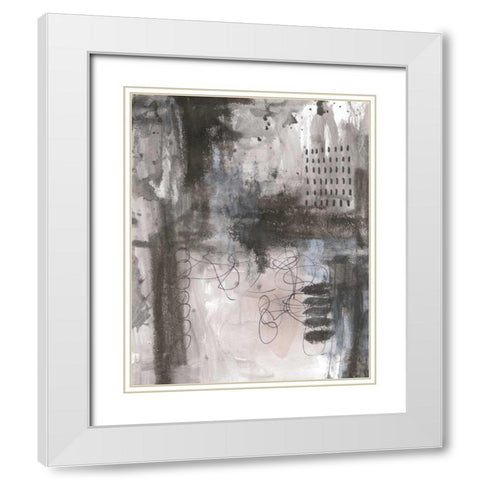 Gray Matter II White Modern Wood Framed Art Print with Double Matting by Prahl, Courtney