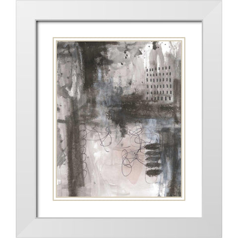 Gray Matter II White Modern Wood Framed Art Print with Double Matting by Prahl, Courtney