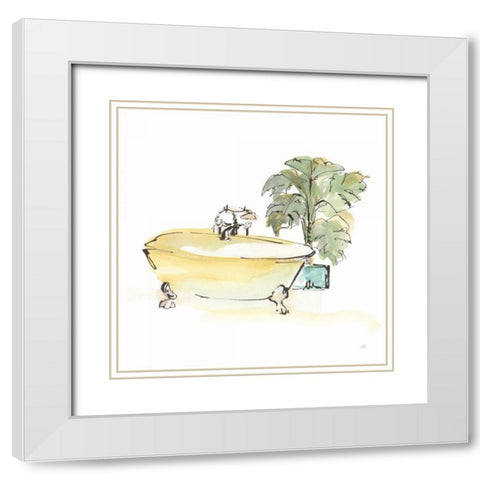 Tub III White Modern Wood Framed Art Print with Double Matting by Paschke, Chris