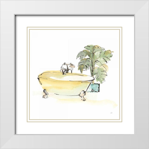 Tub III White Modern Wood Framed Art Print with Double Matting by Paschke, Chris