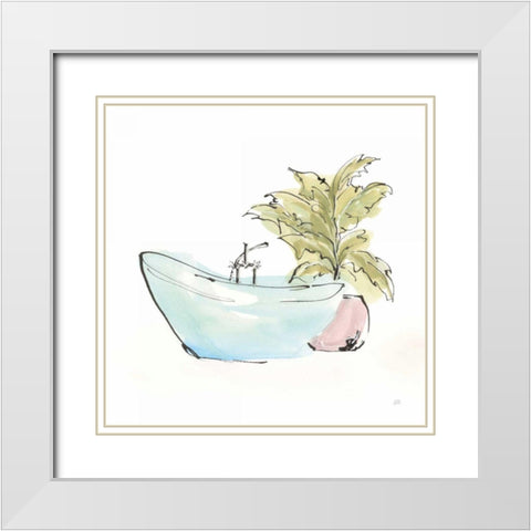 Tub VIII White Modern Wood Framed Art Print with Double Matting by Paschke, Chris