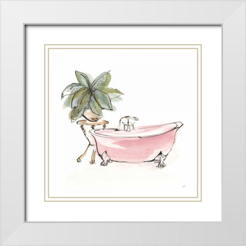 Tub IX White Modern Wood Framed Art Print with Double Matting by Paschke, Chris