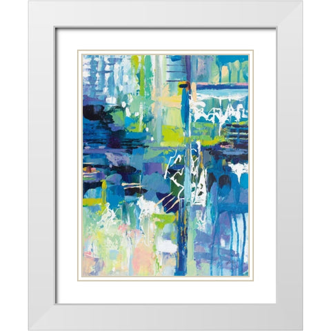 Sequence White Modern Wood Framed Art Print with Double Matting by Vertentes, Jeanette