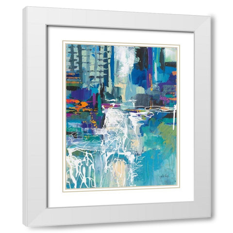 Motion White Modern Wood Framed Art Print with Double Matting by Vertentes, Jeanette