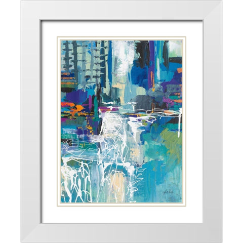 Motion White Modern Wood Framed Art Print with Double Matting by Vertentes, Jeanette