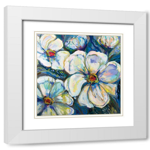 Summer Rain White Modern Wood Framed Art Print with Double Matting by Vertentes, Jeanette