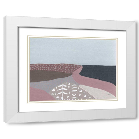 Winter Cove I White Modern Wood Framed Art Print with Double Matting by Mack, Lynn