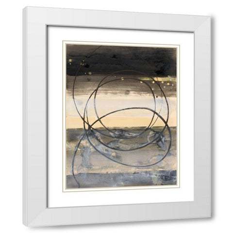 Horizon Balance I Light White Modern Wood Framed Art Print with Double Matting by Hristova, Albena