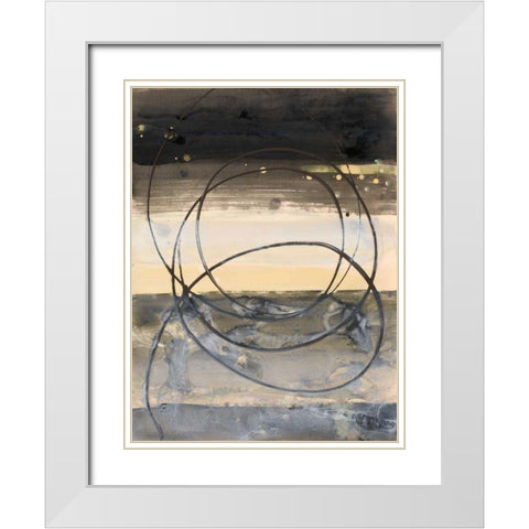 Horizon Balance I Light White Modern Wood Framed Art Print with Double Matting by Hristova, Albena