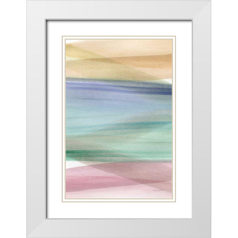 Soft Summer II White Modern Wood Framed Art Print with Double Matting by Charro, Mercedes Lopez