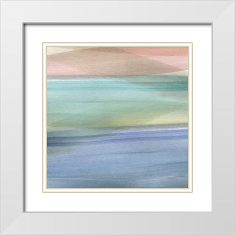 Soft Summer III White Modern Wood Framed Art Print with Double Matting by Charro, Mercedes Lopez