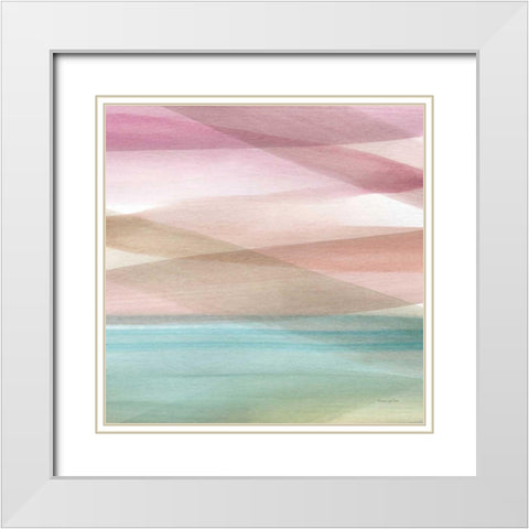 Soft Summer V White Modern Wood Framed Art Print with Double Matting by Charro, Mercedes Lopez