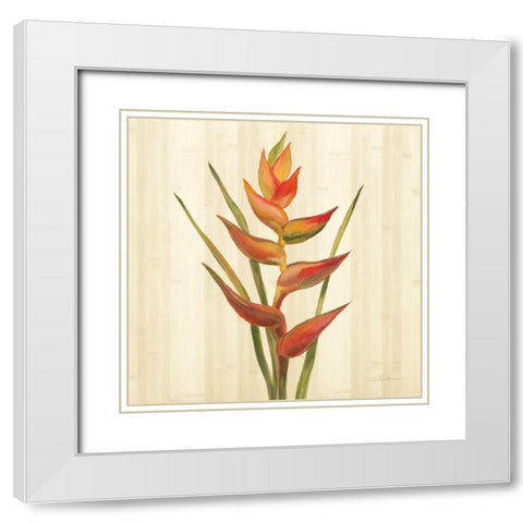 Tropical Garden I White Modern Wood Framed Art Print with Double Matting by Vassileva, Silvia