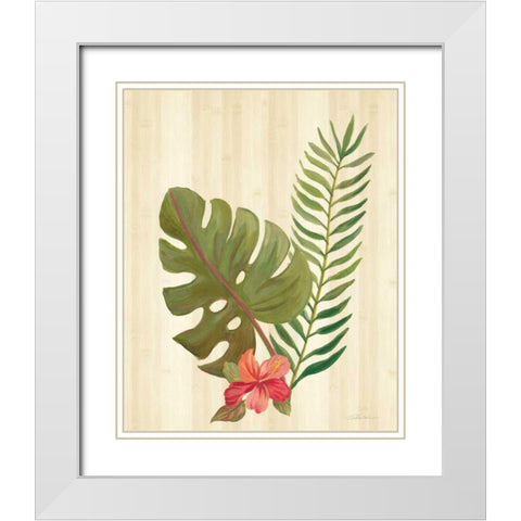 Tropical Garden V White Modern Wood Framed Art Print with Double Matting by Vassileva, Silvia