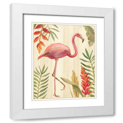 Tropical Garden IX White Modern Wood Framed Art Print with Double Matting by Vassileva, Silvia