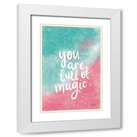 Magical Girl II White Modern Wood Framed Art Print with Double Matting by Thorns, Becky