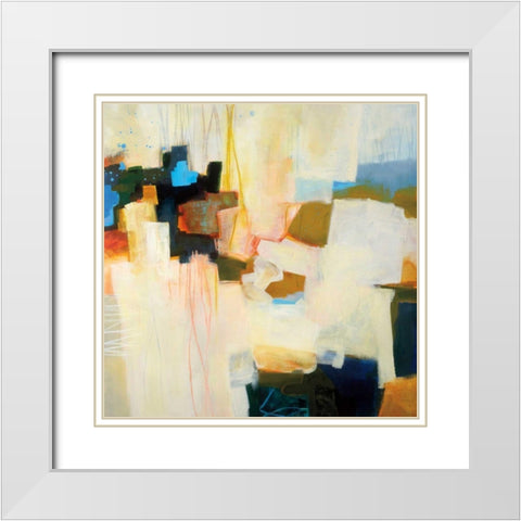 Harbour View White Modern Wood Framed Art Print with Double Matting by Davies, Jane