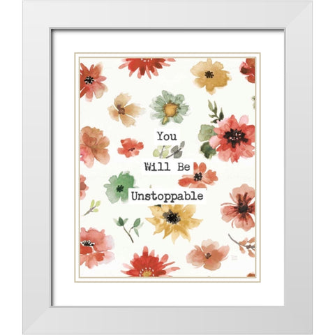 Sweet Southwest Unstoppable White Modern Wood Framed Art Print with Double Matting by June, Dina