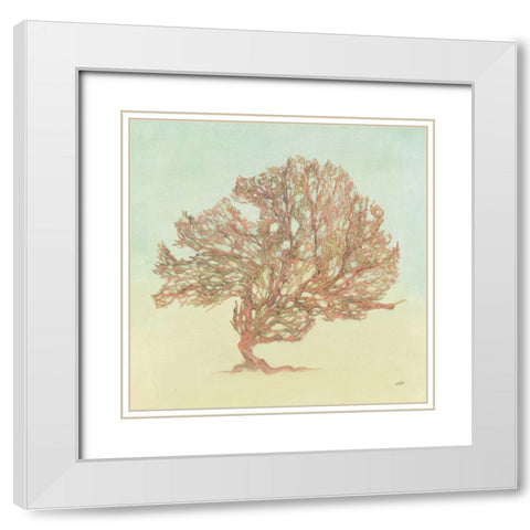 Sea Fern II White Modern Wood Framed Art Print with Double Matting by Purinton, Julia