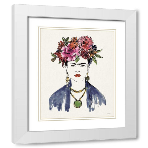 Frida Portrait I White Modern Wood Framed Art Print with Double Matting by Tavoletti, Anne
