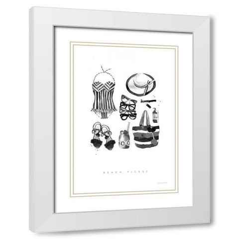 Back to Black V White Modern Wood Framed Art Print with Double Matting by Charro, Mercedes Lopez
