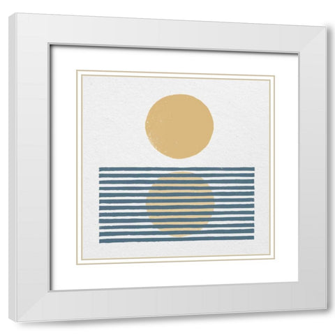 Reflection I Yellow White Modern Wood Framed Art Print with Double Matting by Hershey, Moira