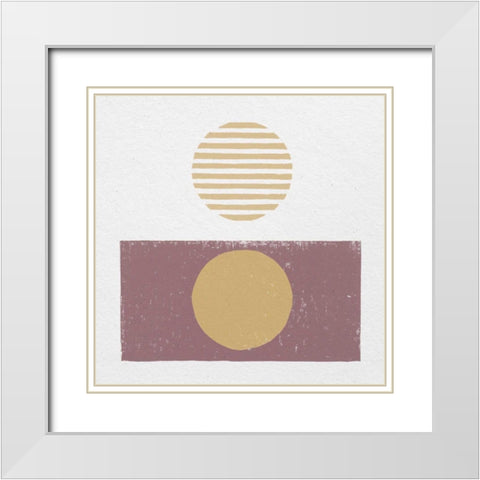 Reflection II Yellow White Modern Wood Framed Art Print with Double Matting by Hershey, Moira