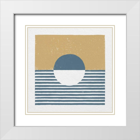 Reflection IV Yellow White Modern Wood Framed Art Print with Double Matting by Hershey, Moira