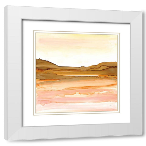 Desertscape II White Modern Wood Framed Art Print with Double Matting by Paschke, Chris