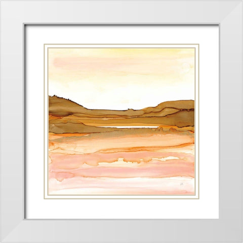 Desertscape II White Modern Wood Framed Art Print with Double Matting by Paschke, Chris