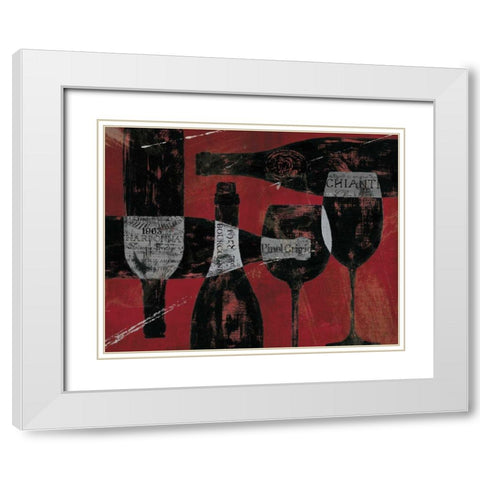 Wine Selection Red White Modern Wood Framed Art Print with Double Matting by Brissonnet, Daphne