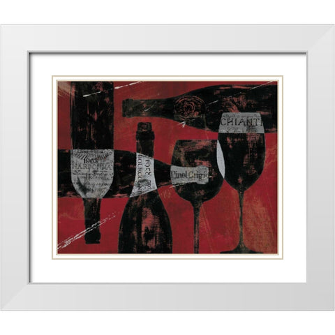 Wine Selection Red White Modern Wood Framed Art Print with Double Matting by Brissonnet, Daphne