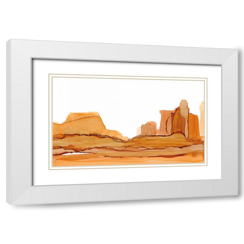 Brownscape II White Modern Wood Framed Art Print with Double Matting by Paschke, Chris