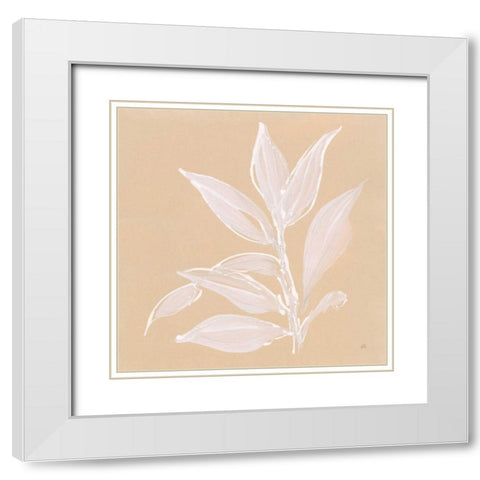 Leaf Study I White Modern Wood Framed Art Print with Double Matting by Paschke, Chris