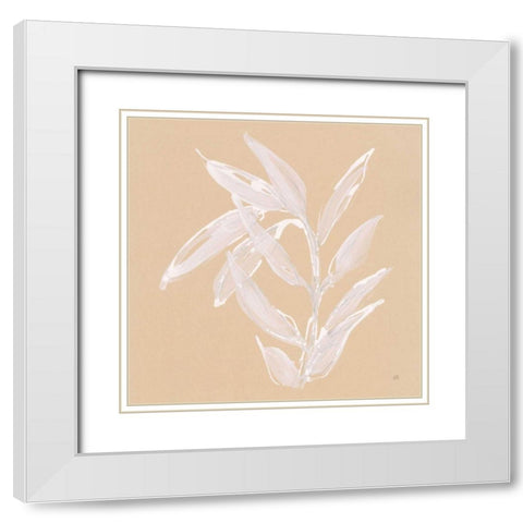 Leaf Study III White Modern Wood Framed Art Print with Double Matting by Paschke, Chris