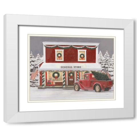 Holiday Moments I Gray White Modern Wood Framed Art Print with Double Matting by Wiens, James