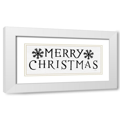 Christmas Affinity III BW White Modern Wood Framed Art Print with Double Matting by Wiens, James