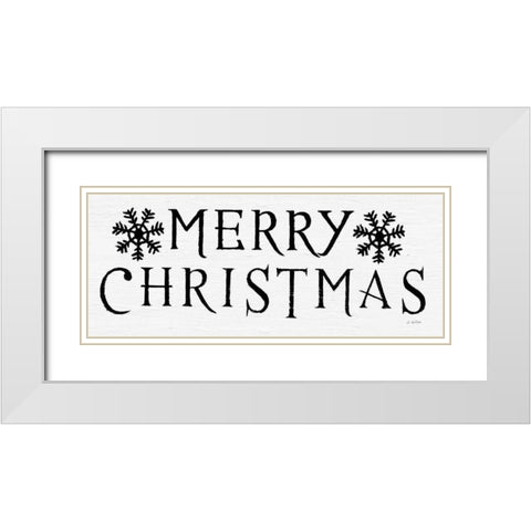Christmas Affinity III BW White Modern Wood Framed Art Print with Double Matting by Wiens, James