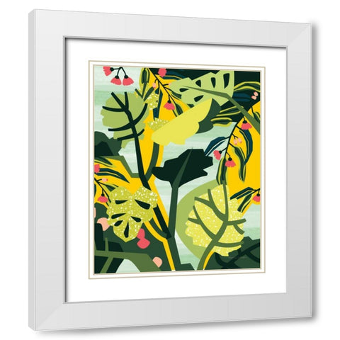 Eucalyptus Mint II White Modern Wood Framed Art Print with Double Matting by Gallagher, Megan
