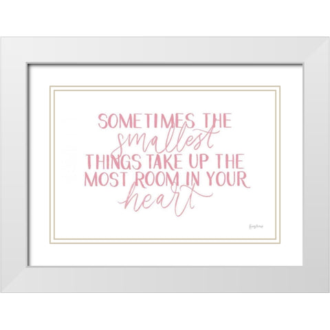 Little Child II Pink White Modern Wood Framed Art Print with Double Matting by Thorns, Becky
