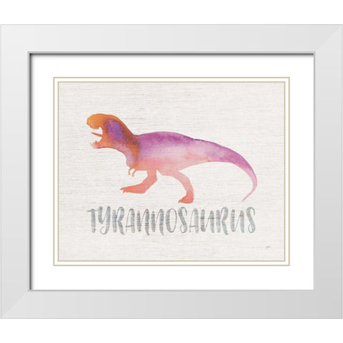 Roar II White Modern Wood Framed Art Print with Double Matting by Panganiban, Karyn