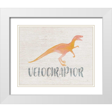 Roar III White Modern Wood Framed Art Print with Double Matting by Panganiban, Karyn