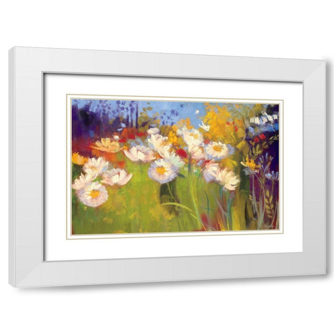 Contemporary Meadow White Modern Wood Framed Art Print with Double Matting by Rowan, Carol