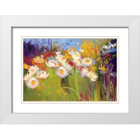 Contemporary Meadow White Modern Wood Framed Art Print with Double Matting by Rowan, Carol